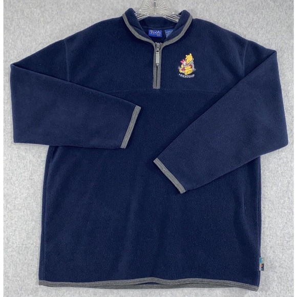 Disney Store Winnie the Pooh Womens Fleece Pullover XL 1/4 Zip Embroidered 55219 - Picture 1 of 13